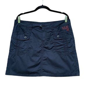 HARLVEY DAVIDSON Black Embroidered Logo Skirt